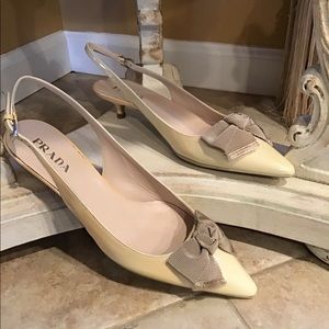 PRADA Slingback Kitten Heel😻